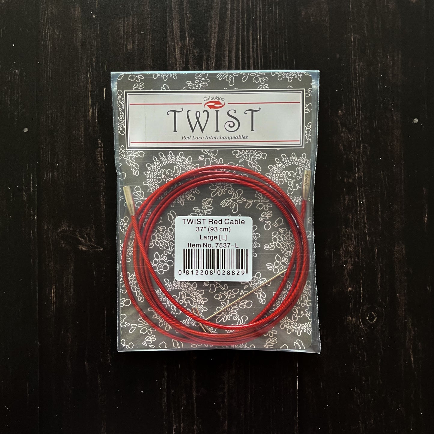 Cable para palillos intercambiables Twist RED 93cm