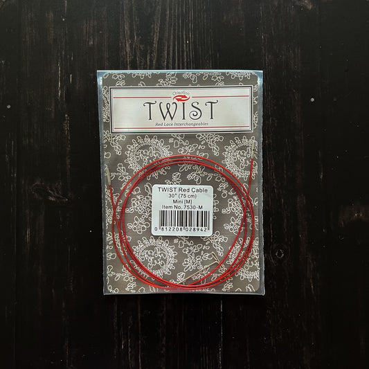 Cable para palillos intercambiables Twist RED 75cm