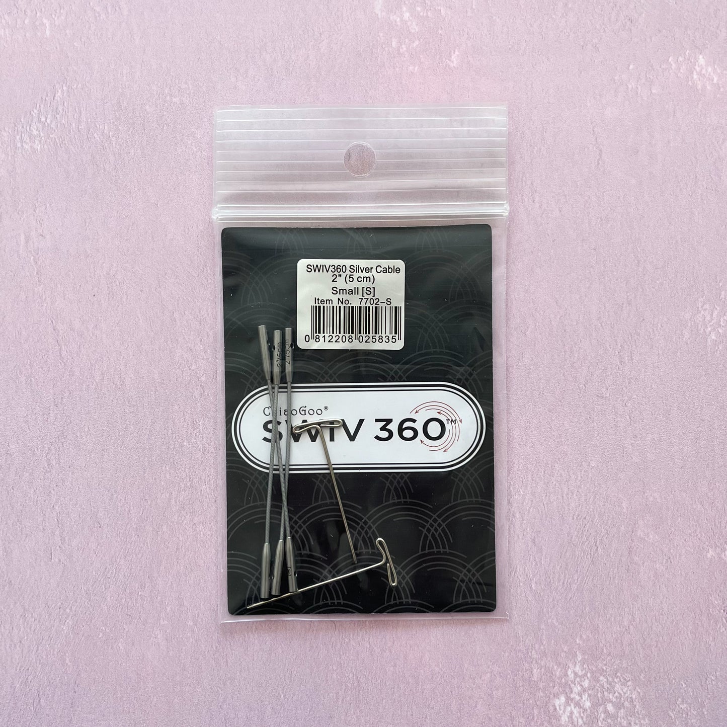 Cable para palillos intercambiables SWIV360 Silver 5cm - REMATE Ultimas unidades